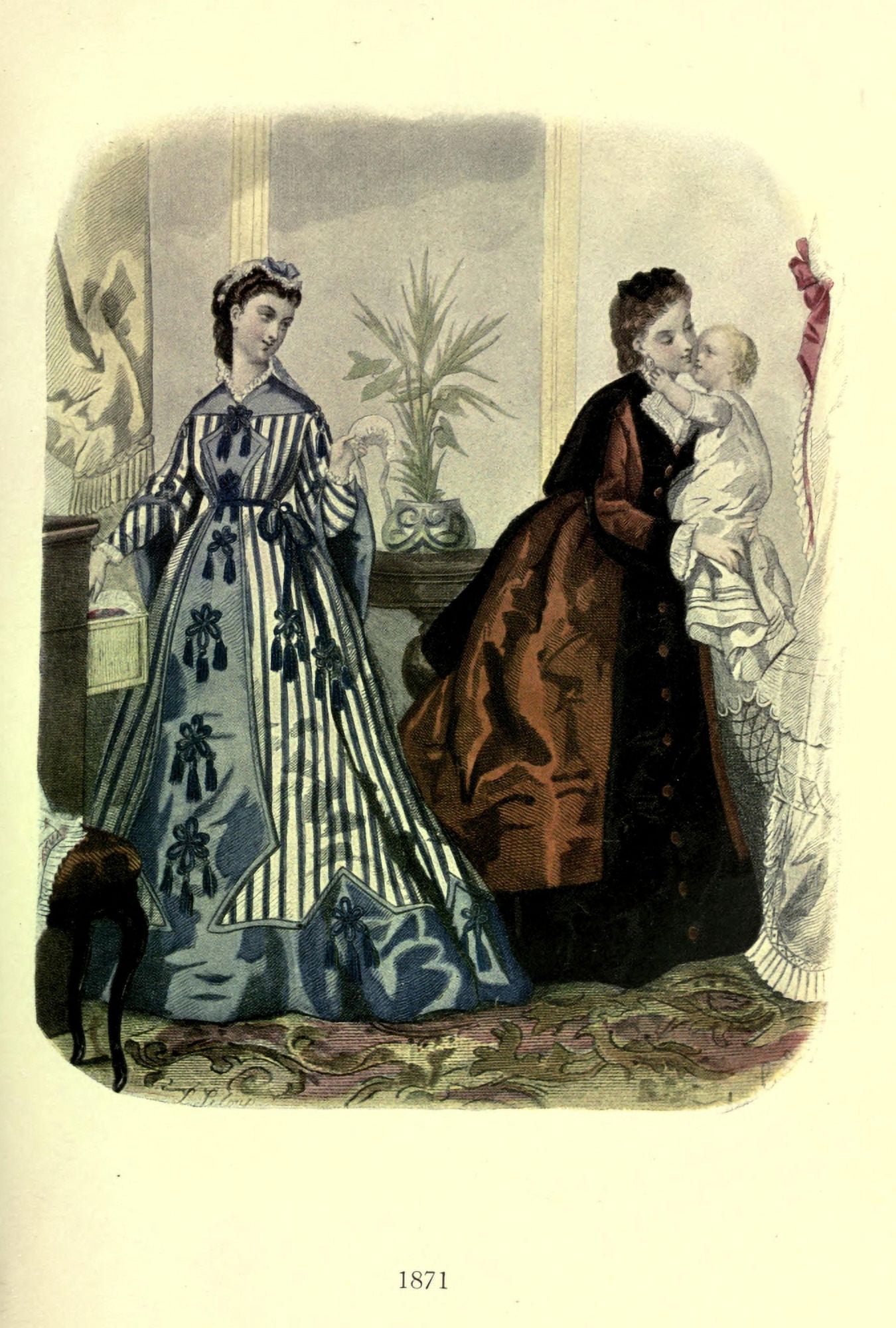 Dame Fashion 1913 Woman of 1871 Canvas Art - Unknown (24 x 36)