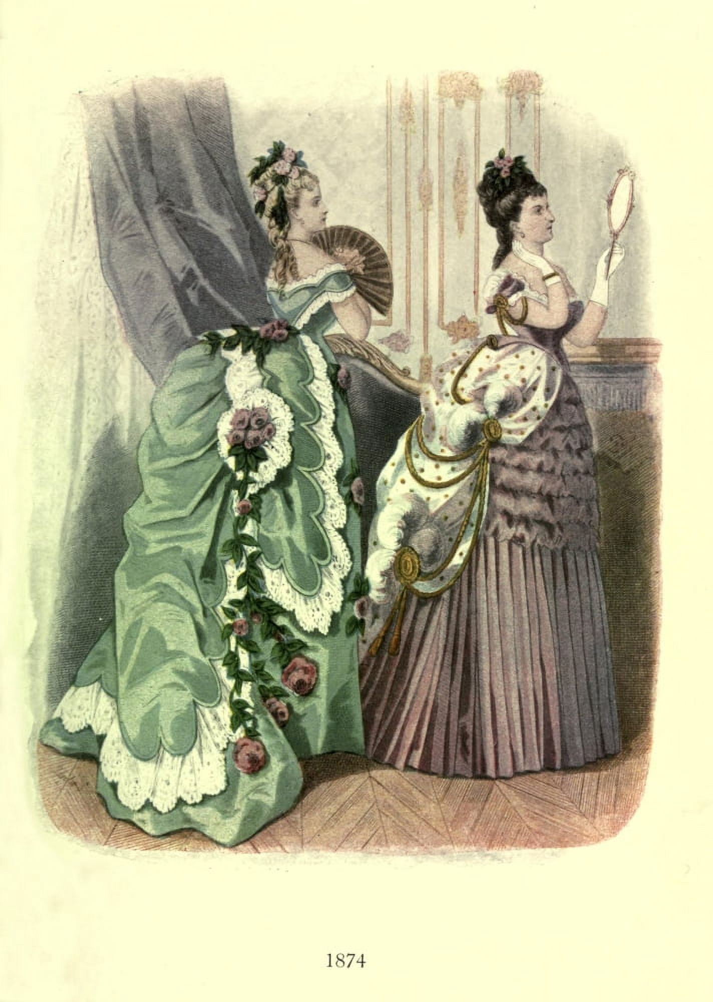 Dame Fashion 1913 Woman of 1874 Canvas Art - Unknown (24 x 36)