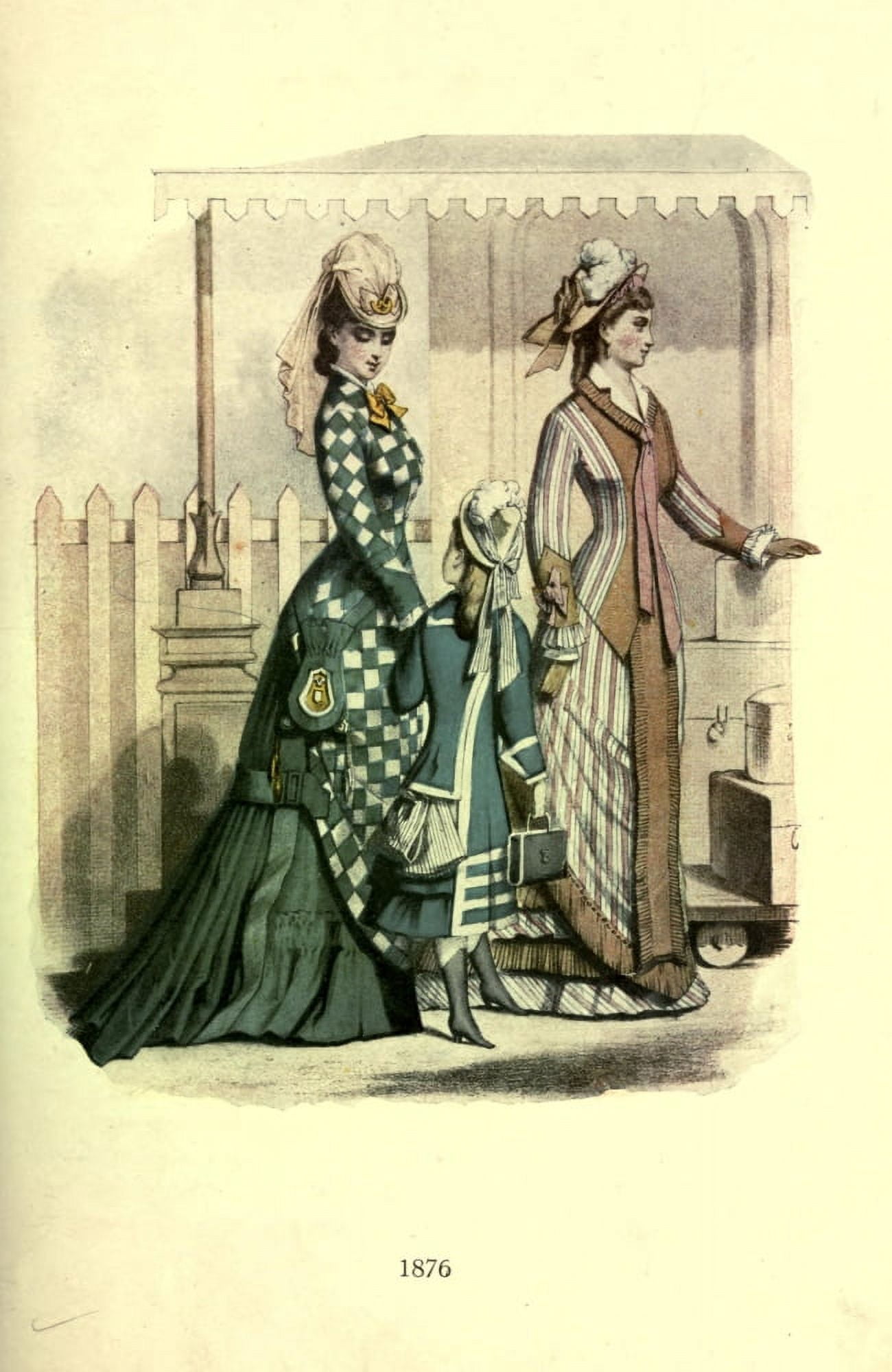 Dame Fashion 1913 Woman of 1876 Canvas Art - Unknown (24 x 36)