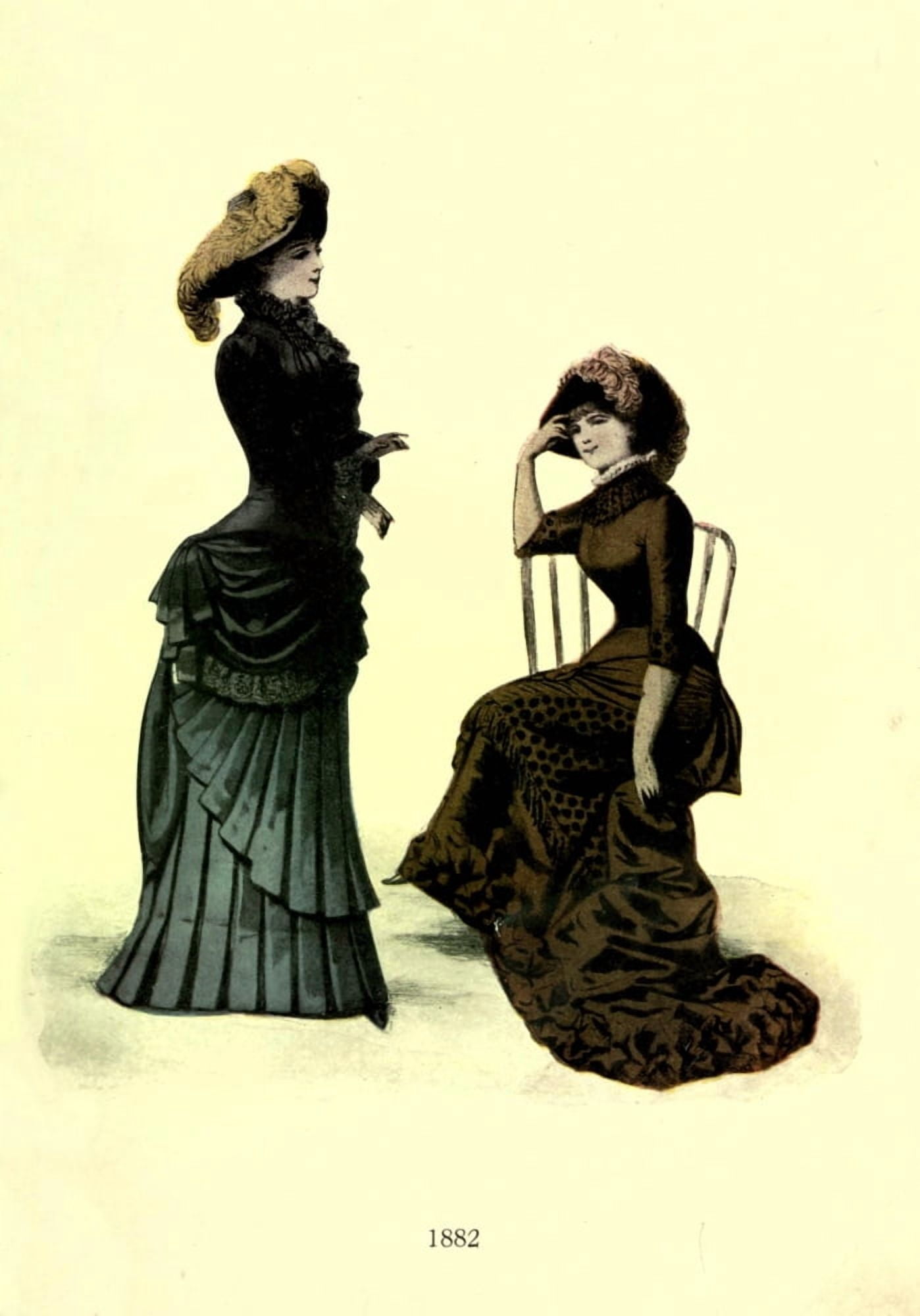 Dame Fashion 1913 Woman of 1882 Canvas Art - Unknown (18 x 24)