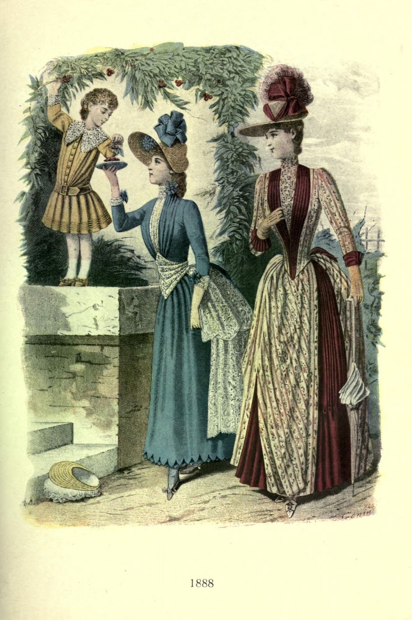 Dame Fashion 1913 Woman of 1888-1 Canvas Art - Unknown (18 x 24)
