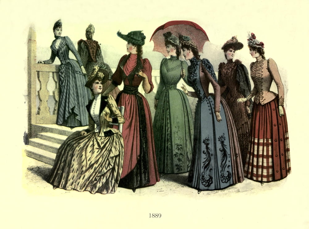 Dame Fashion 1913 Woman of 1889 Canvas Art - Unknown (18 x 24)
