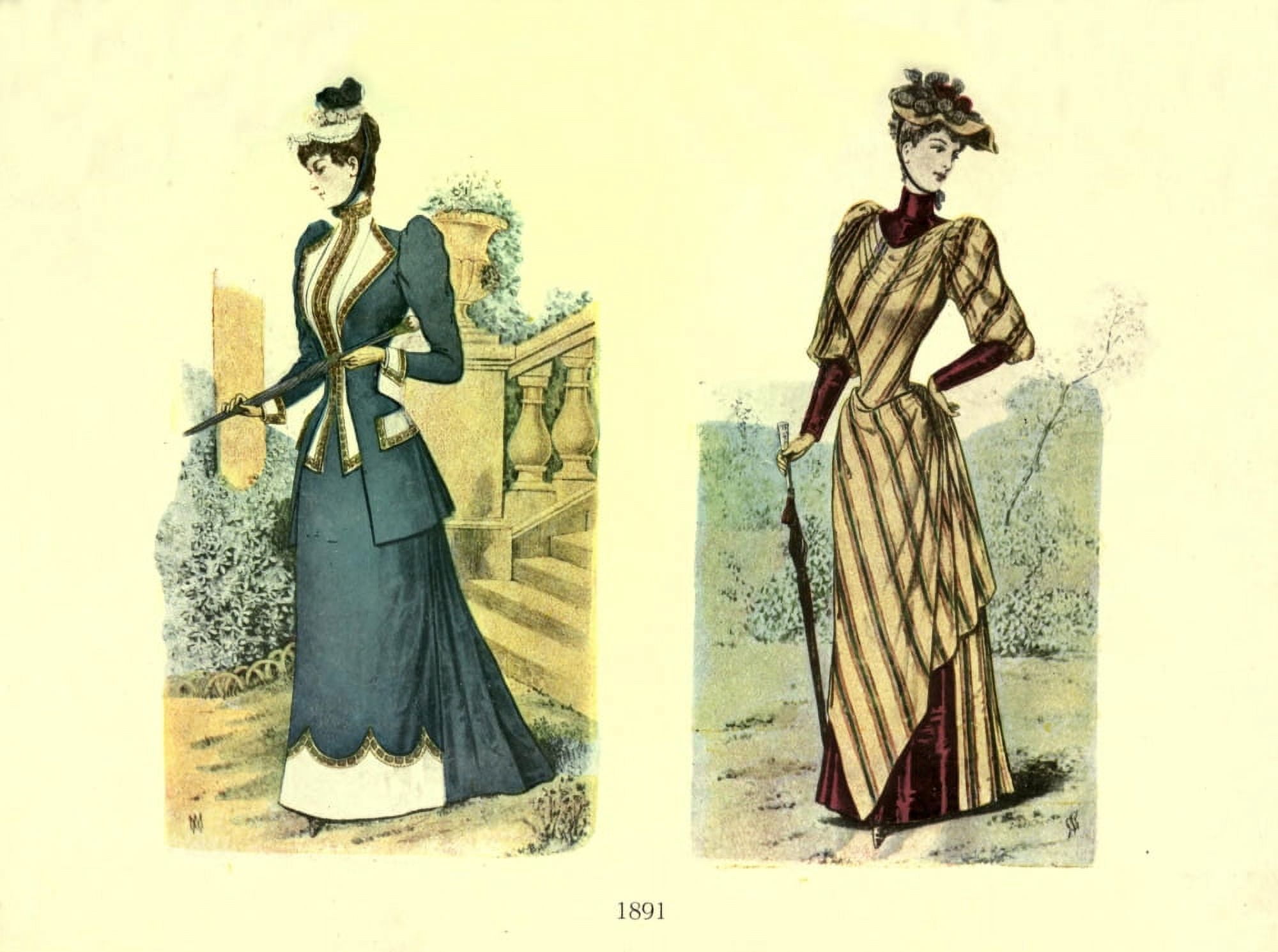 Dame Fashion 1913 Woman of 1891 Canvas Art - Unknown (24 x 36)