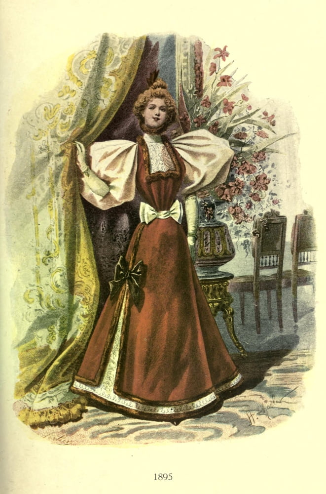 Dame Fashion 1913 Woman of 1895-2 Canvas Art - Unknown (24 x 36)