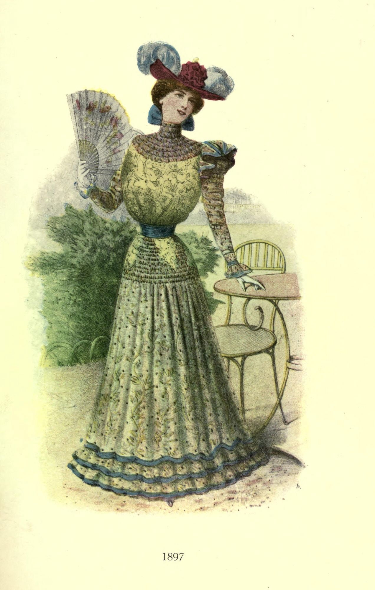 Dame Fashion 1913 Woman of 1897 Canvas Art - Unknown (18 x 24)