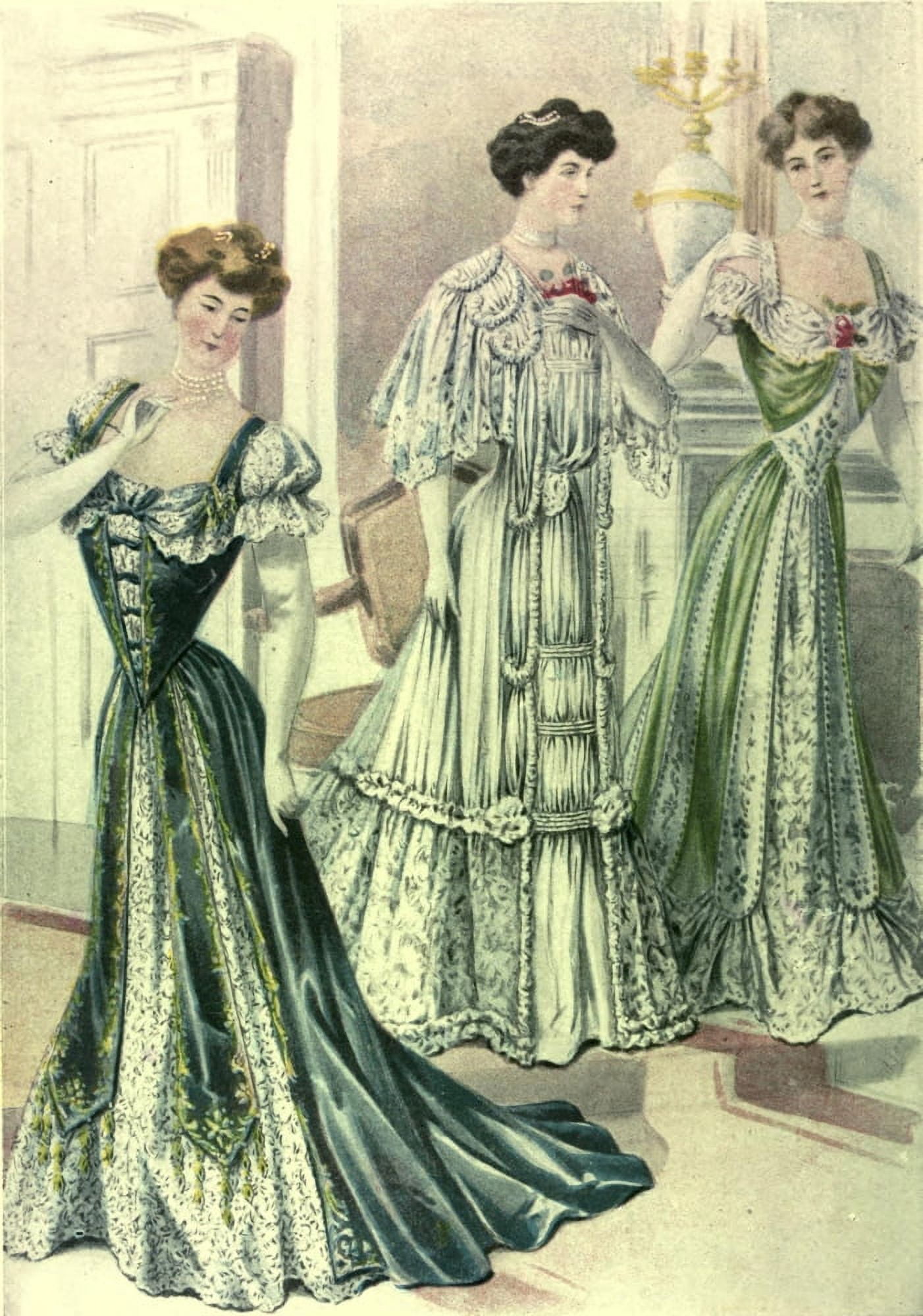 Dame Fashion 1913 Woman of 1904 Canvas Art - Unknown (24 x 36)