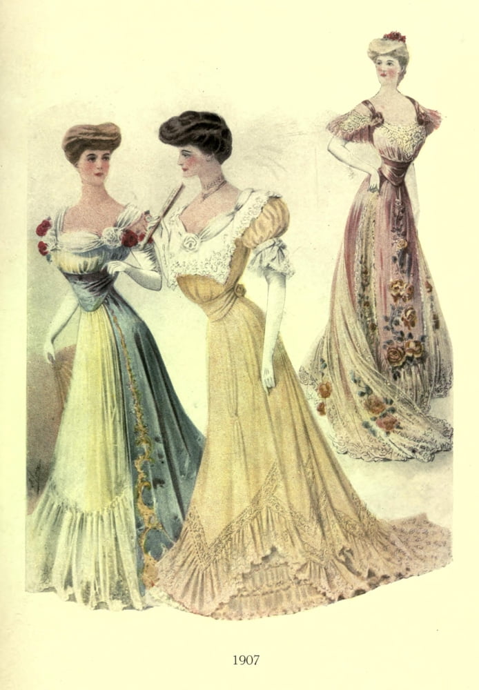 Dame Fashion 1913 Woman of 1907 Canvas Art - Unknown (24 x 36)