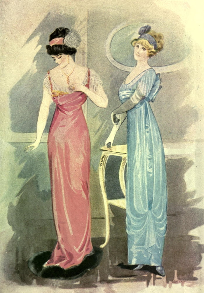 Dame Fashion 1913 Woman of 1911 Canvas Art - Unknown (24 x 36)