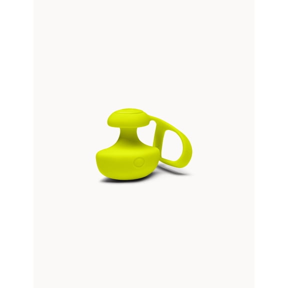 Dame Fin Personal Massager for Women and Couples - Compact Finger Vibe - Wearable with Removable Tether - 3 Speeds - USB-C Rechargeable - Waterproof and Body-Safe - Citrus Color