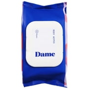 Dame Products Body Wipes - Personal Intimate Hygiene - Cleansing and Nourishing - pH Balanced Formulated with Aloe and Cucumber Extract - Disposable and Flushable - 25 Count