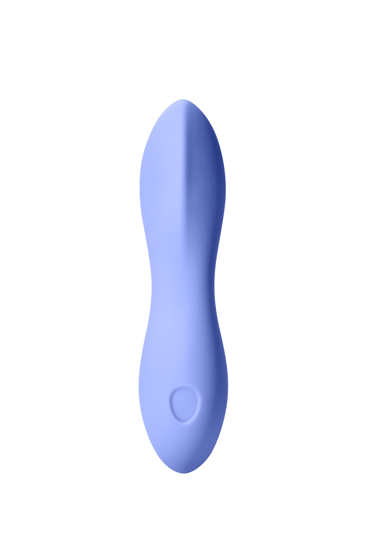 Dame Products Dip Classic Massager - 5 Speeds and USB Rechargable - Silicone, Portable, and Waterproof - Perfect Grip with Angled Ridged Design - Easy to Use - Periwinkle Color