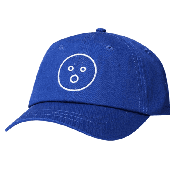 Dame Products O-Face Baseball Cap - Unisex Royal Blue Hat - Adjustable and Comfortable