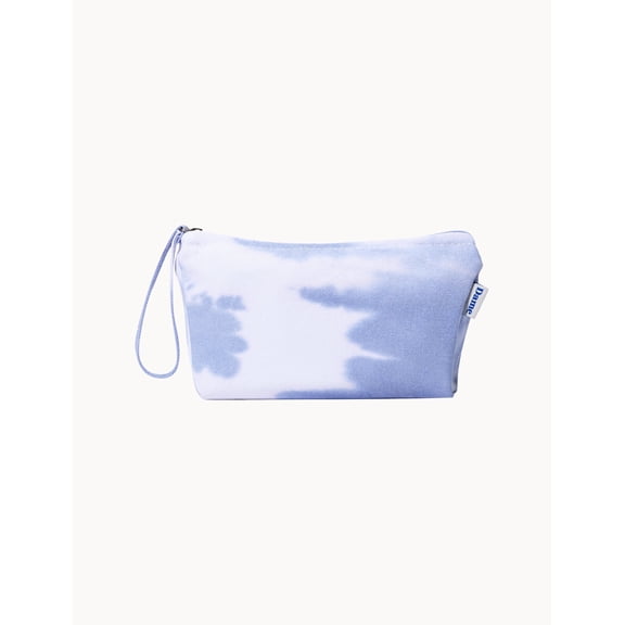 Dame Products Zippered Pouch - Stain Resistant Liner - Easy to Carry Handle - Sky Color - Ideal for Travel