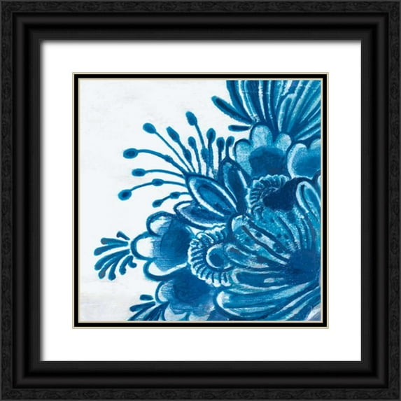 Damen, Sue 12x12 Black Ornate Wood Framed with Double Matting Museum Art Print Titled - Delft Design I