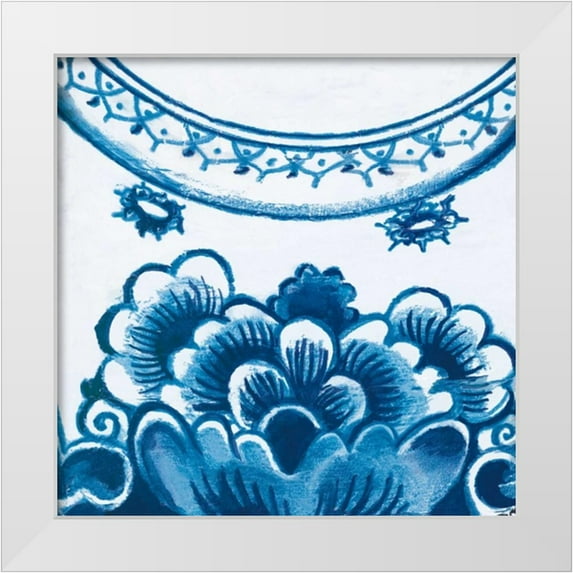 Damen, Sue 12x12 White Modern Wood Framed Museum Art Print Titled - Delft Design III