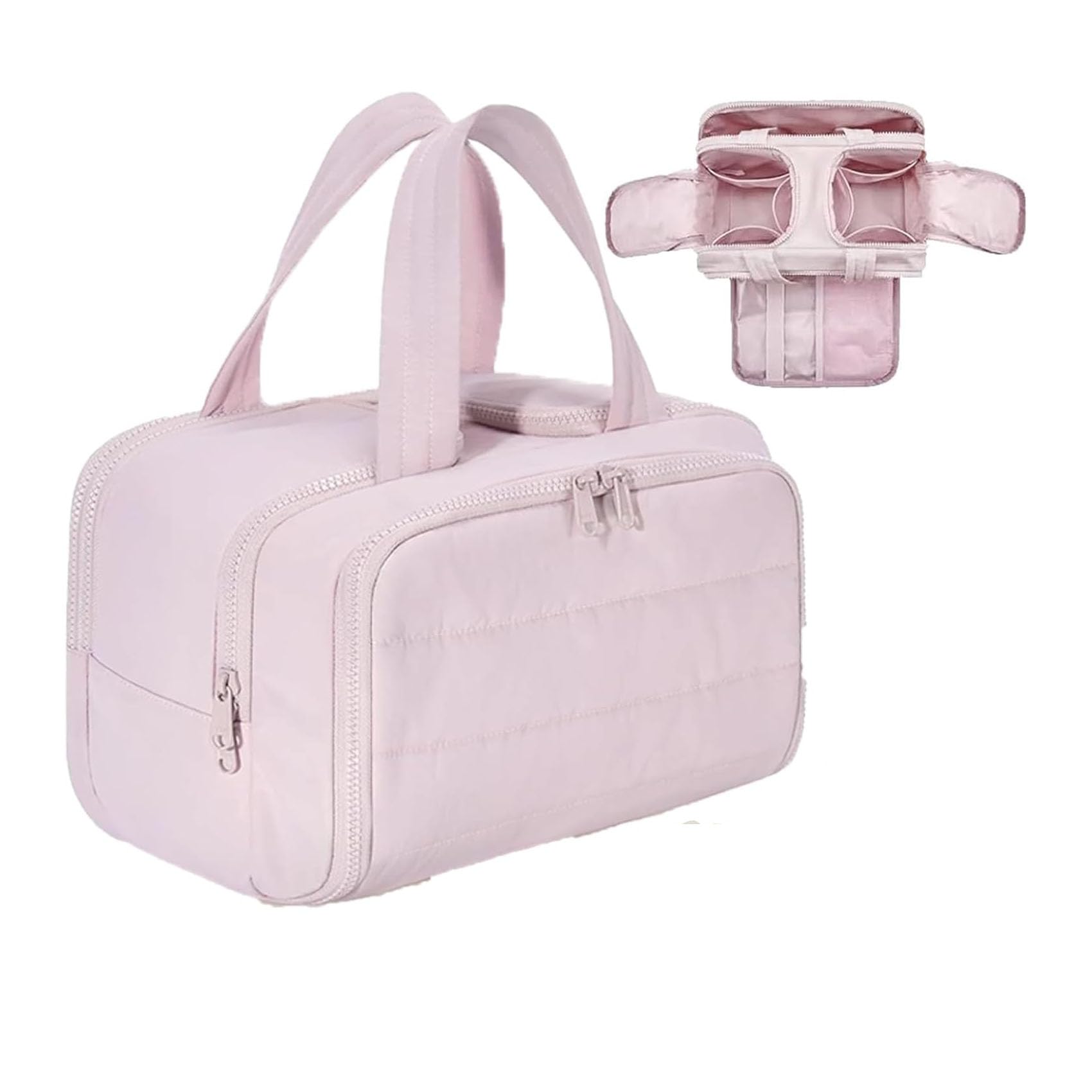 Wearable Breast Pump Bag Compatible with Elvie, Willow and Momcozy Breast Pump, Carrying Case for Hand-Free Wearable Breast Pumps, Pump Parts and More, Pink