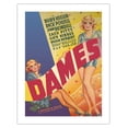 thumbnail image 1 of Dames - Starring Joan Blondell Dick Powell Ruby Keeler - Directed by Busby Berkeley - Vintage Film Movie Poster c.1934 - Bamboo Fine Art 290gsm Paper (Unframed) 17x22in, 1 of 4