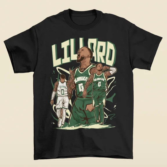 Damian Lillard Cartoon Style Milwaukee Basketball Shirt, Unisex Tee