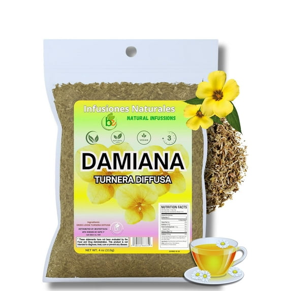 Damiana Tonic Herbal/Tea 4 Oz.-113gr. Leaf Turnera Diffusa, 100% Natural Aphrodisiac Women & Men