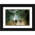 thumbnail image 1 of Damico, Giuseppe 18x13 Black Ornate Wood Framed with Double Matting Museum Art Print Titled - On The Road, 1 of 4