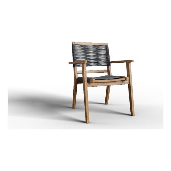 Damien Teak Outdoor Stacking Armchair (Set of 2)