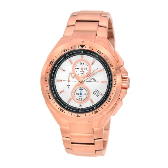 Damien men's stainless steel chronograph watch, rose tone 311CDAS