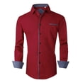 thumbnail image 1 of Damipow Mens Button Down Shirts Regular Fit Long Sleeve Cotton Dress Shirt,Sizes S-2XL,Mens Shirts, 1 of 6