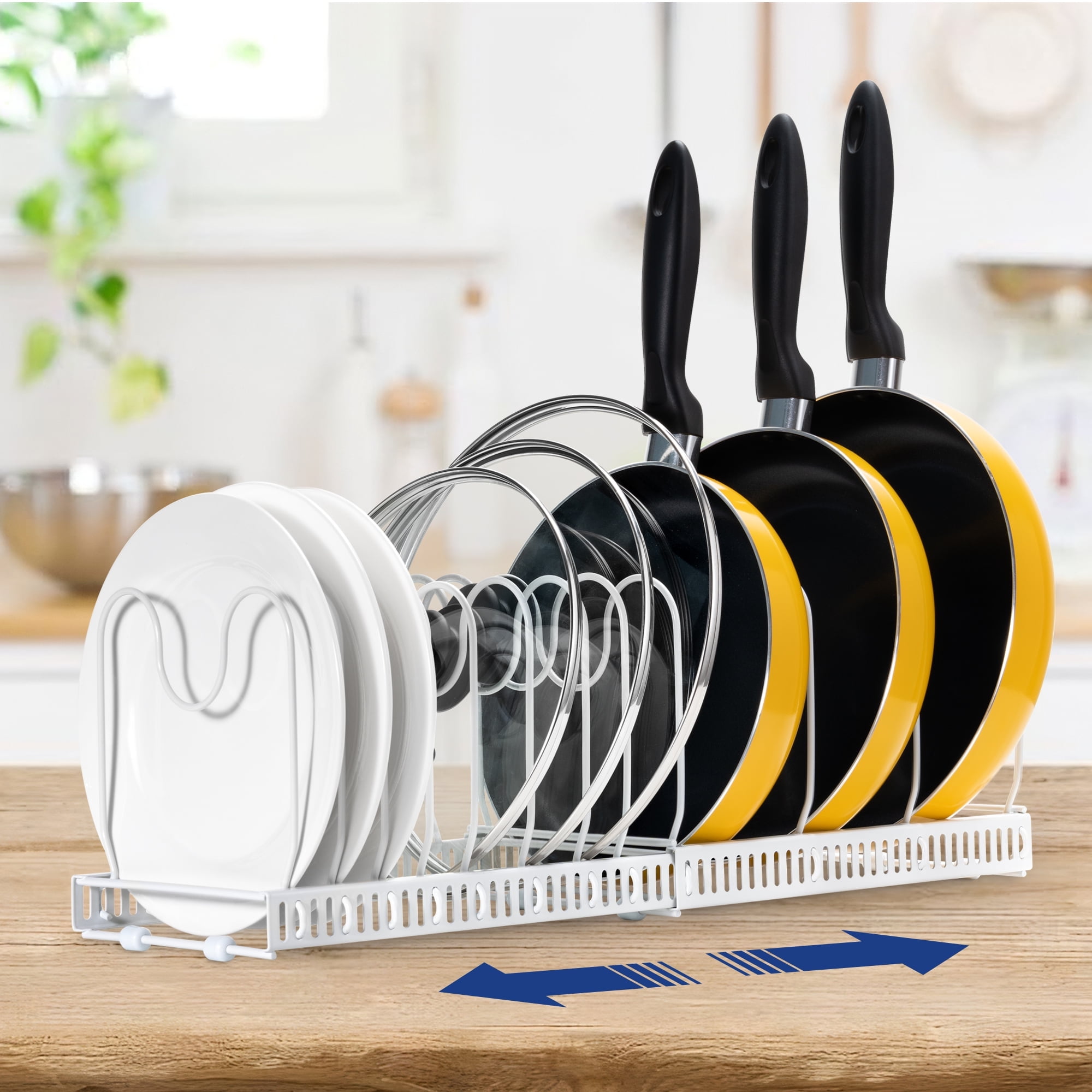 1pc Pot Rack Organizer, Telescopic Pots And Pans Organizer For Kitchen  Organization And Storage, Removable Pot Lid Holders And Pan Rack, Lid  Organizer