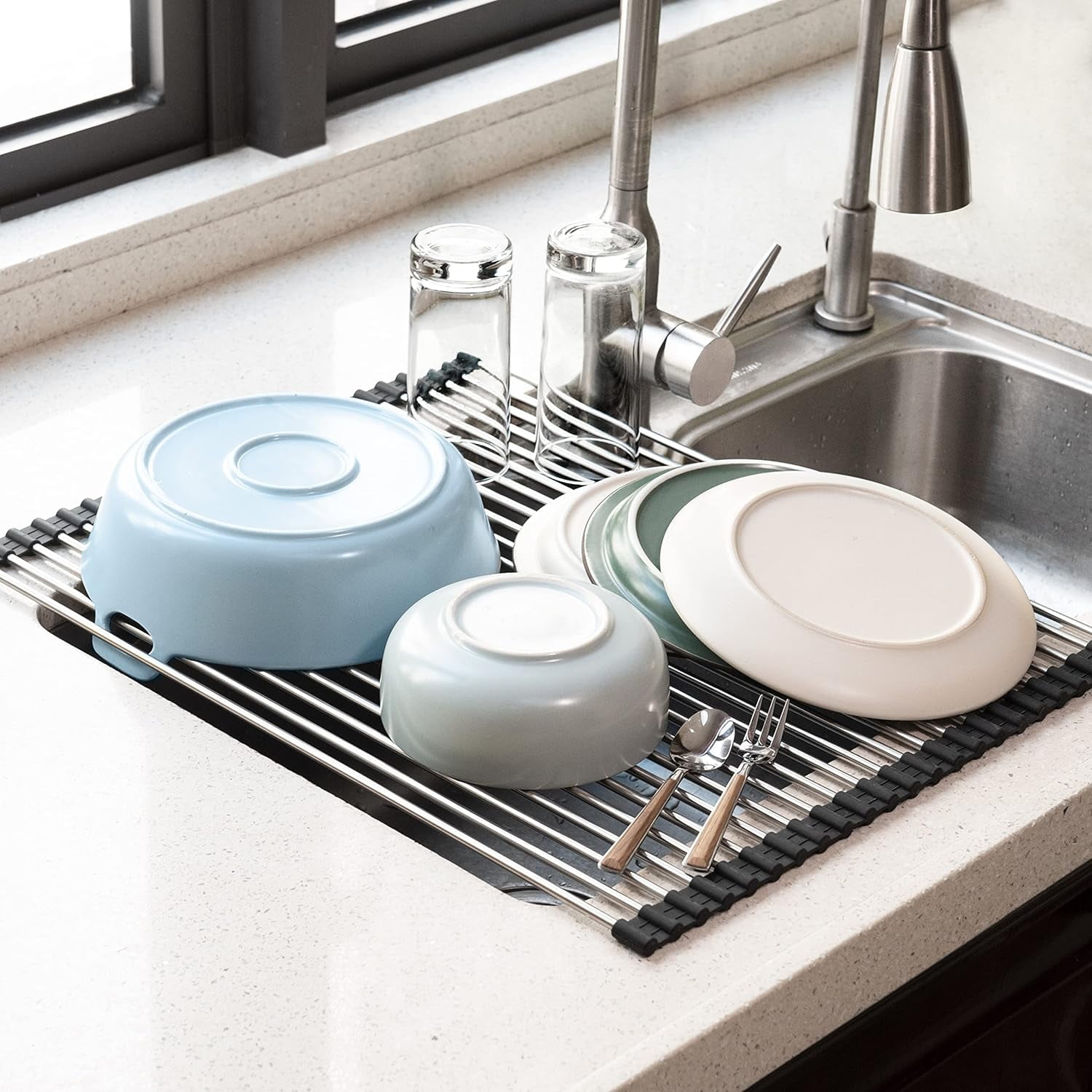 Rubbermaid Silverware Twin Sink Dish Drainer