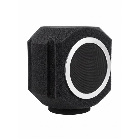 Damkogic Microphone Isolation Shield, 5-Sided Noise Reduction Cover with Acoustic Foam for Studio Recording, Portable Sound Absorbing Box for Podcasting Singing Streaming