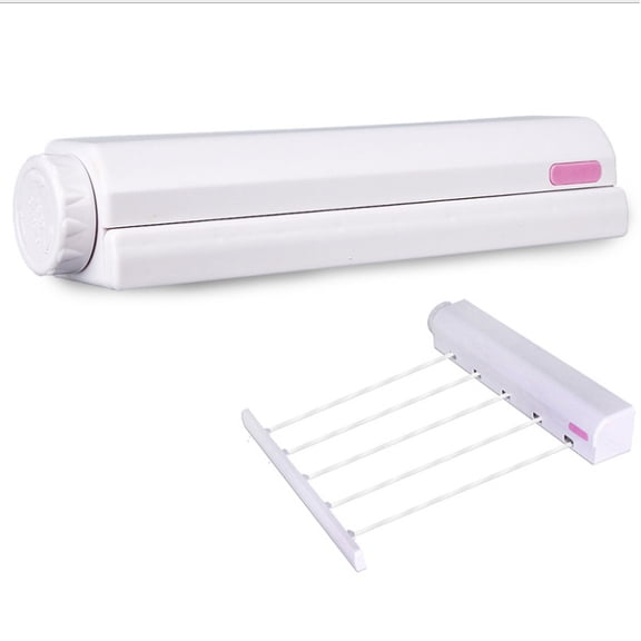 Damkogic Retractable 4-Line Clothesline, Portable Space Saving Laundry Drying Line for Indoor Outdoor, Home, RVs and Camping