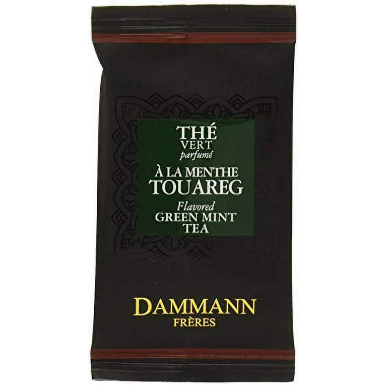 Dammann Freres Sachets, Pack of 2, Vert Au Menthe Tea Bags, Premium Gourmet  French Mint Green Tea, Individually Wrapped, 48 Count (2 Pack)