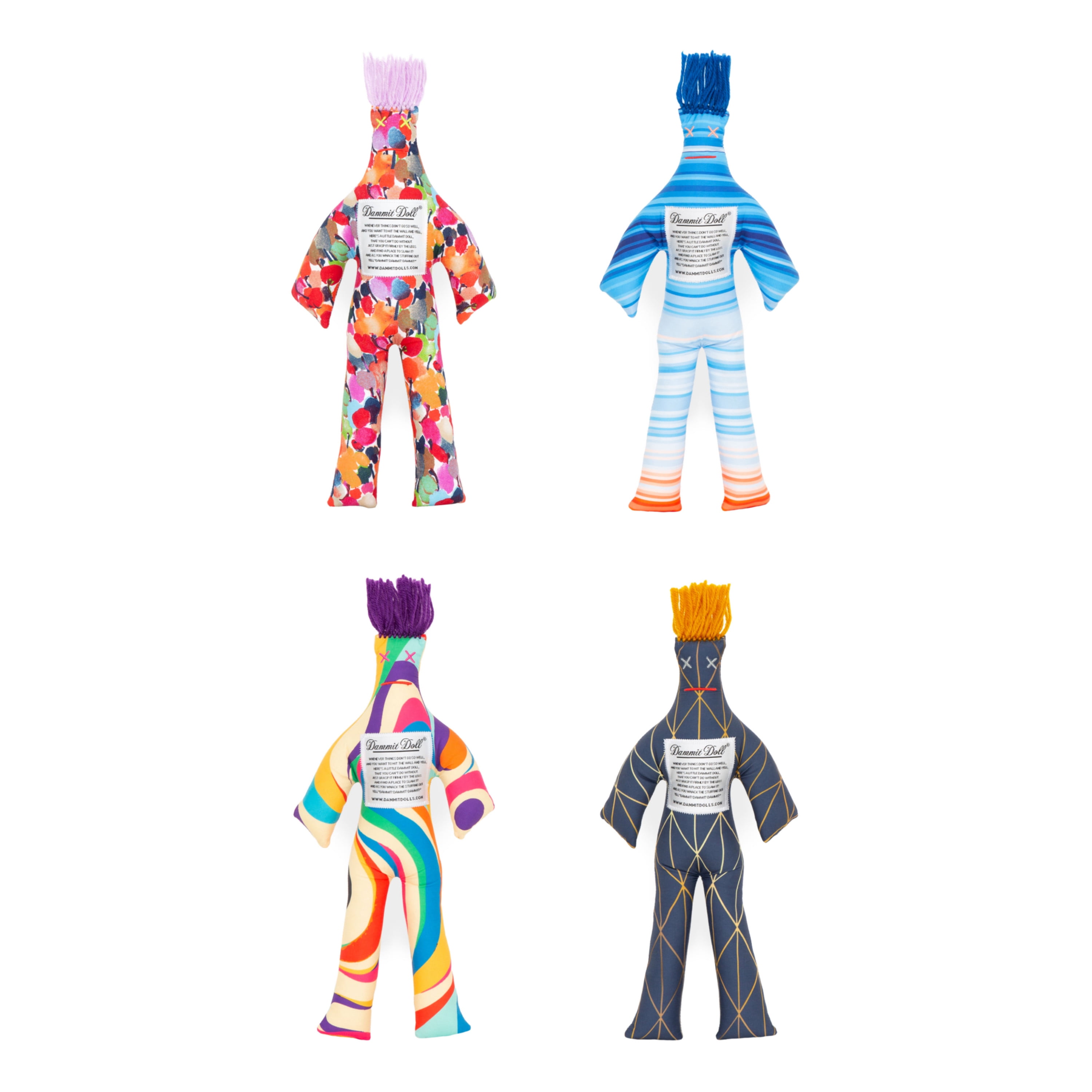 Dammit Dolls Sixpack, Set of 6 Dammit Doll, Stress Relief Toy, Gag Gifts