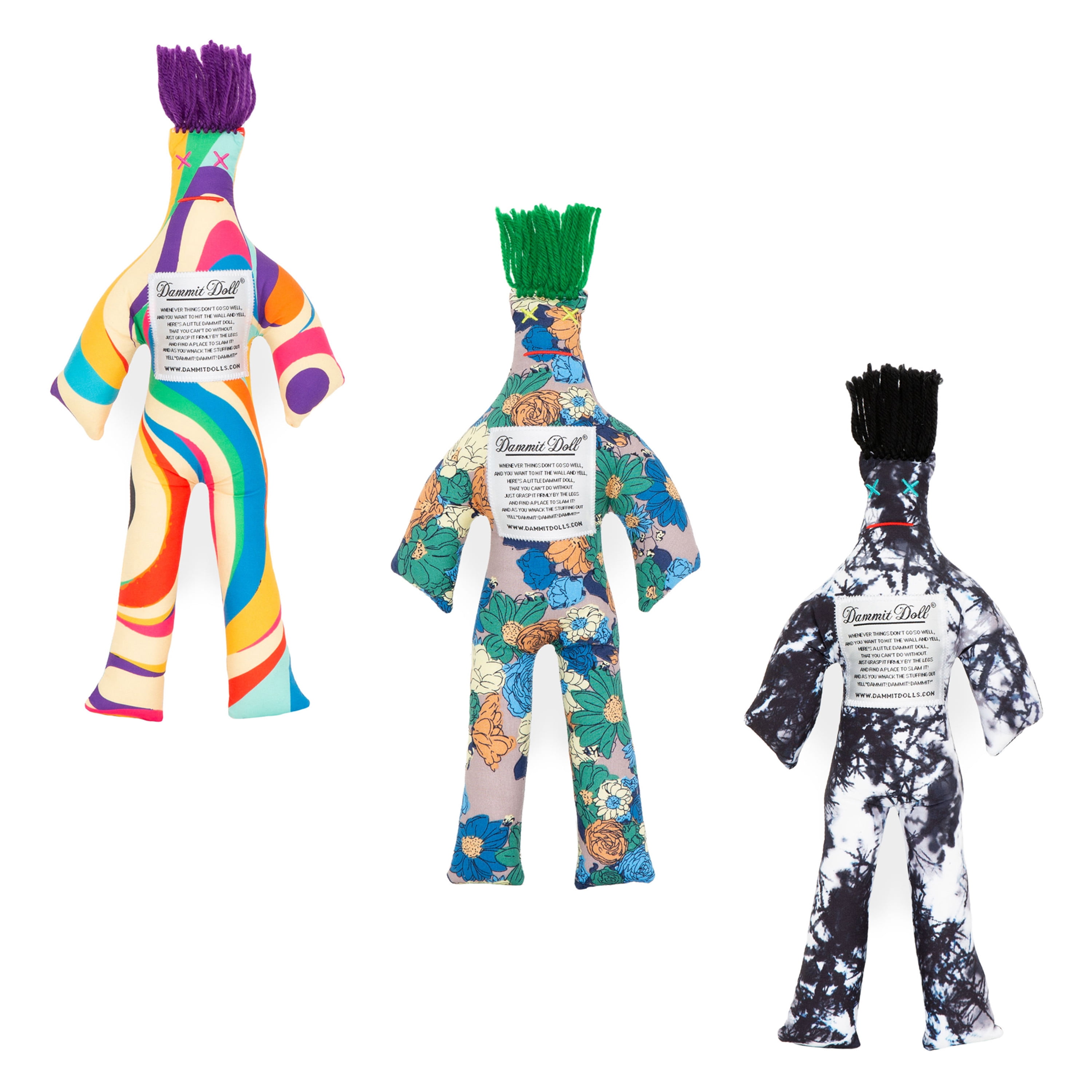 Dammit Dolls Ménage à Trois 3 pack Dammit Doll Stress Relief Toy, Gag Gifts