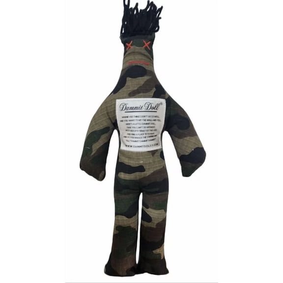 Dammit! Dolls Stress Relief Squishy Classic Camo Doll Gag Gift 12" Nwt