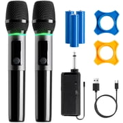 Dammyty Dual Wireless Microphone Handheld Dynamic Microphone for Karaoke Singing, Party, Wedding