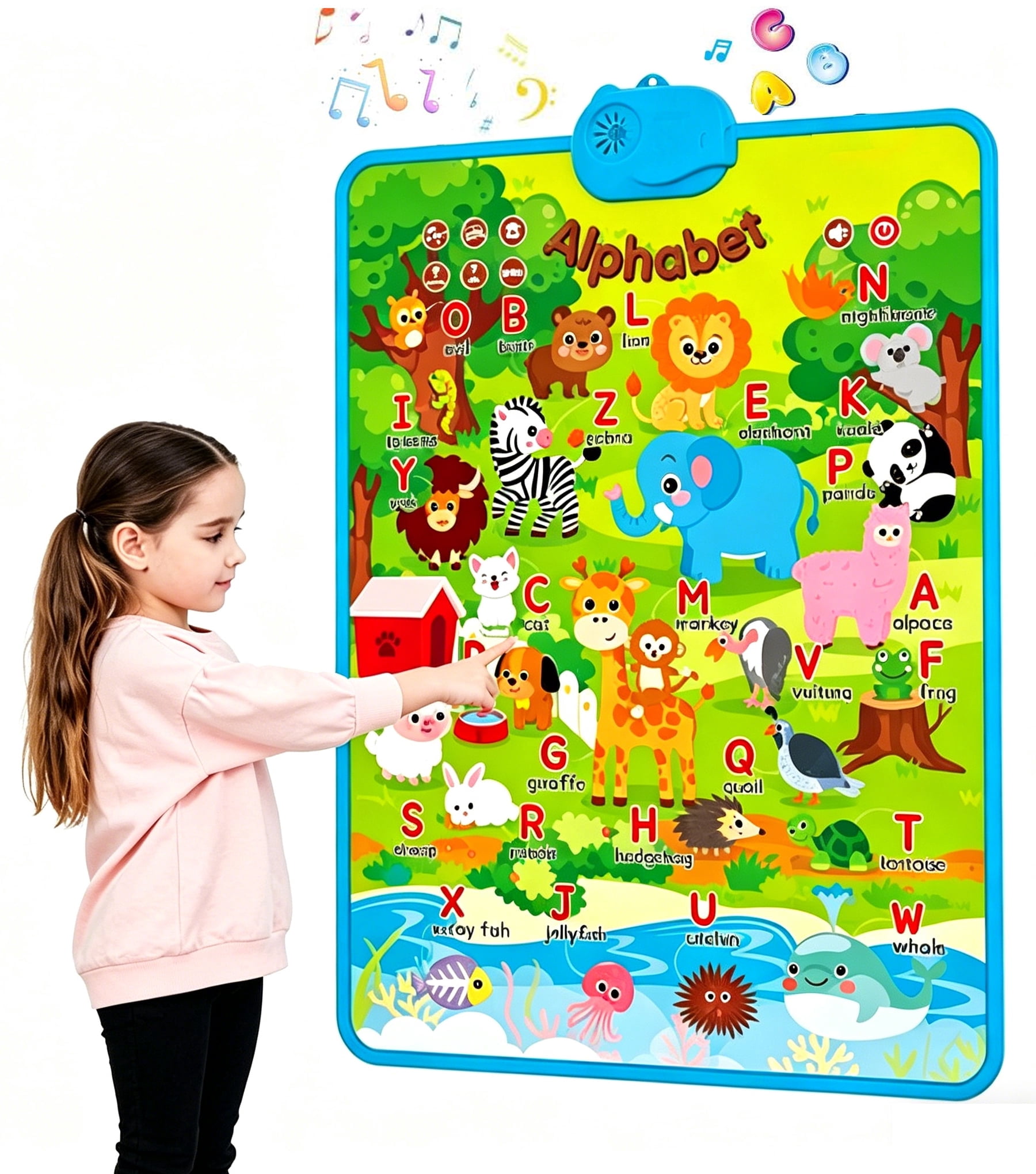 DAMMYTY Electronic Alphabet Wall Chart, Talking ABCs Music Poster ...