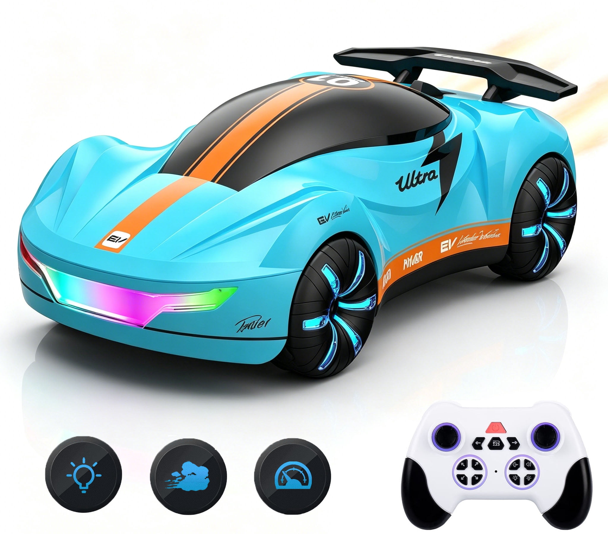 Dammyty Remote Control Car, 2.4Ghz Rechargeable RC Stunt Car for Kids, Racing Car Toys for Boys and Girls