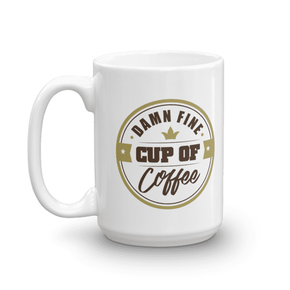 Damn Fine Cup Of Coffee Cool Novelty TV Show Quotes Ceramic Coffee & Tea Mug, Décor, Ornament, Accessories And Office Gag Giftables For Coffee Drinker, Lover Or Addict Men & Women Friends (15oz)