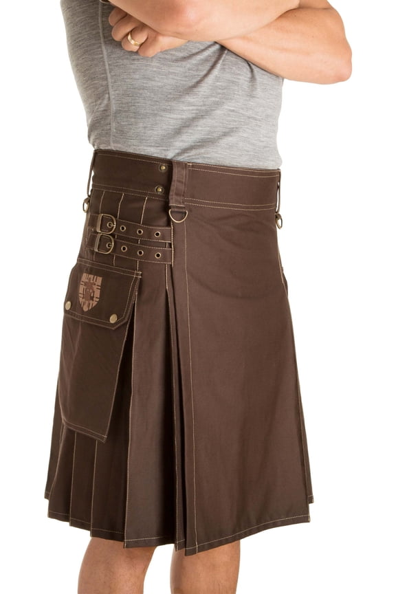 Men's Greenhorn Utility Kilt, Brown, Medium