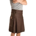 thumbnail image 1 of Damn Near Kilt 'Em Men's Greenhorn Utility Kilt, Brown, Small-Medium, 1 of 5