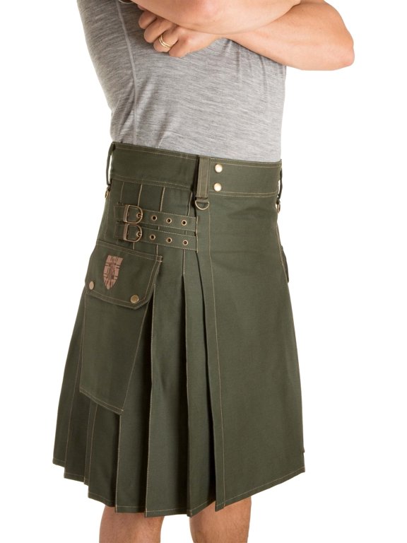 Men's Greenhorn Utility Kilt, Military Green, Large