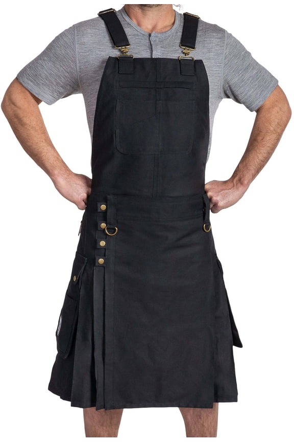 Men's Overkilt Utility Kilt, Black, Small-Medium