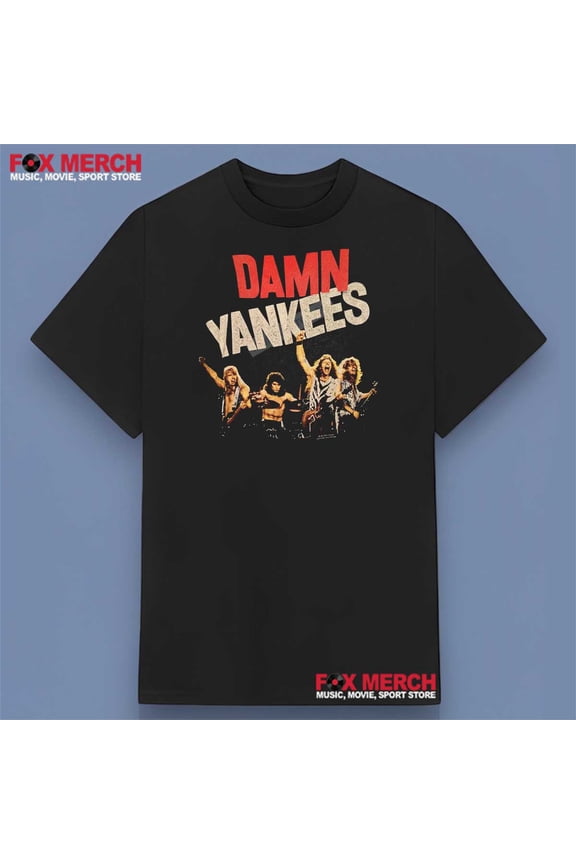 Damn Yankees World Tour 1990 Shirt, Unisex Short Sleeve T-shirt ,Black Color,Size M