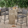 thumbnail image 1 of Damon Outdoor 29.5 Inch Wicker Barstools, Set of 4, Gray, 1 of 6