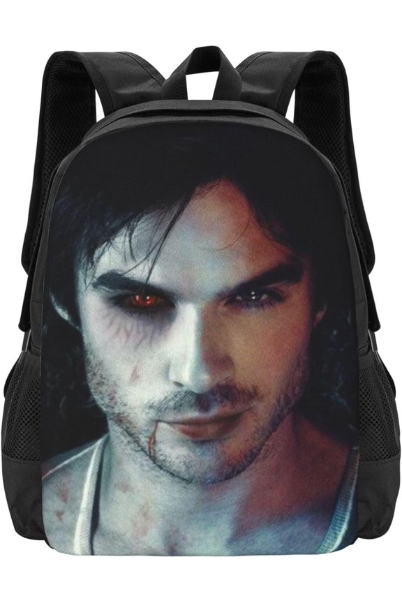 Damon Salvatore Backpack Big Capacity Multipurpose Bookbag Backpack Travel Hiking Rucksack, 17 Inch