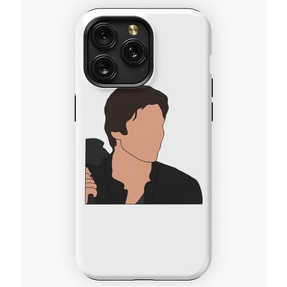 Damon Salvatore Brooding Fan Art Vampire Diaries A869 Phone Case for iPhone 11 to 17 Pro Max