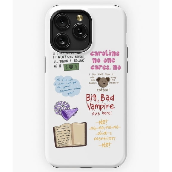 Damon Salvatore Quote Sheet Vampire Diaries Fan Art A838 Phone Case for iPhone 11 to 17 Pro Max