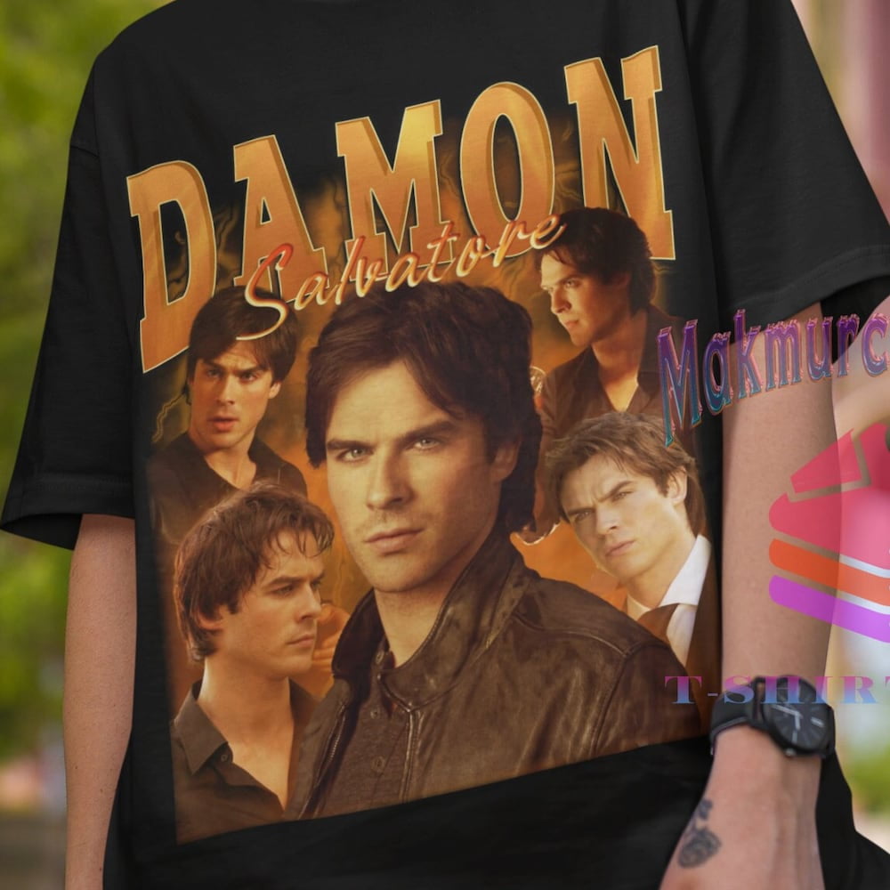 Damon Salvatore Retro Shirt, Damon Salvatore Vintage Print 90