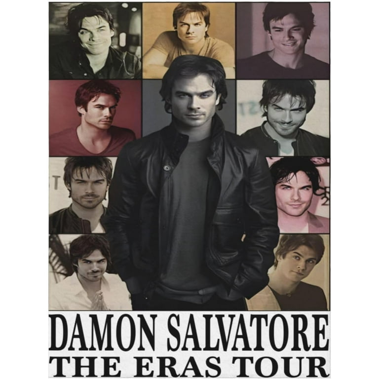 Fleece Blanket Damon Salvatore Collage Blanket Collage Vampire